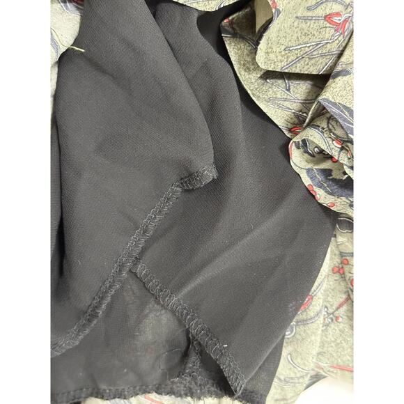 Connaitre by Taste Green Floral Leaf Print Long Sleeve Dress Women's Size‎ F OS - Picture 10 of 11